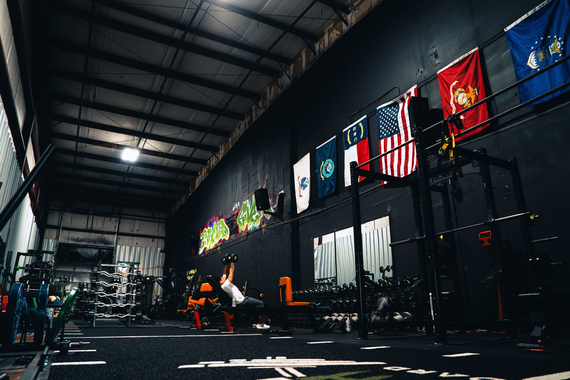 Small, locally owned strength gym floor at Archetype Strength in Raleigh NC
