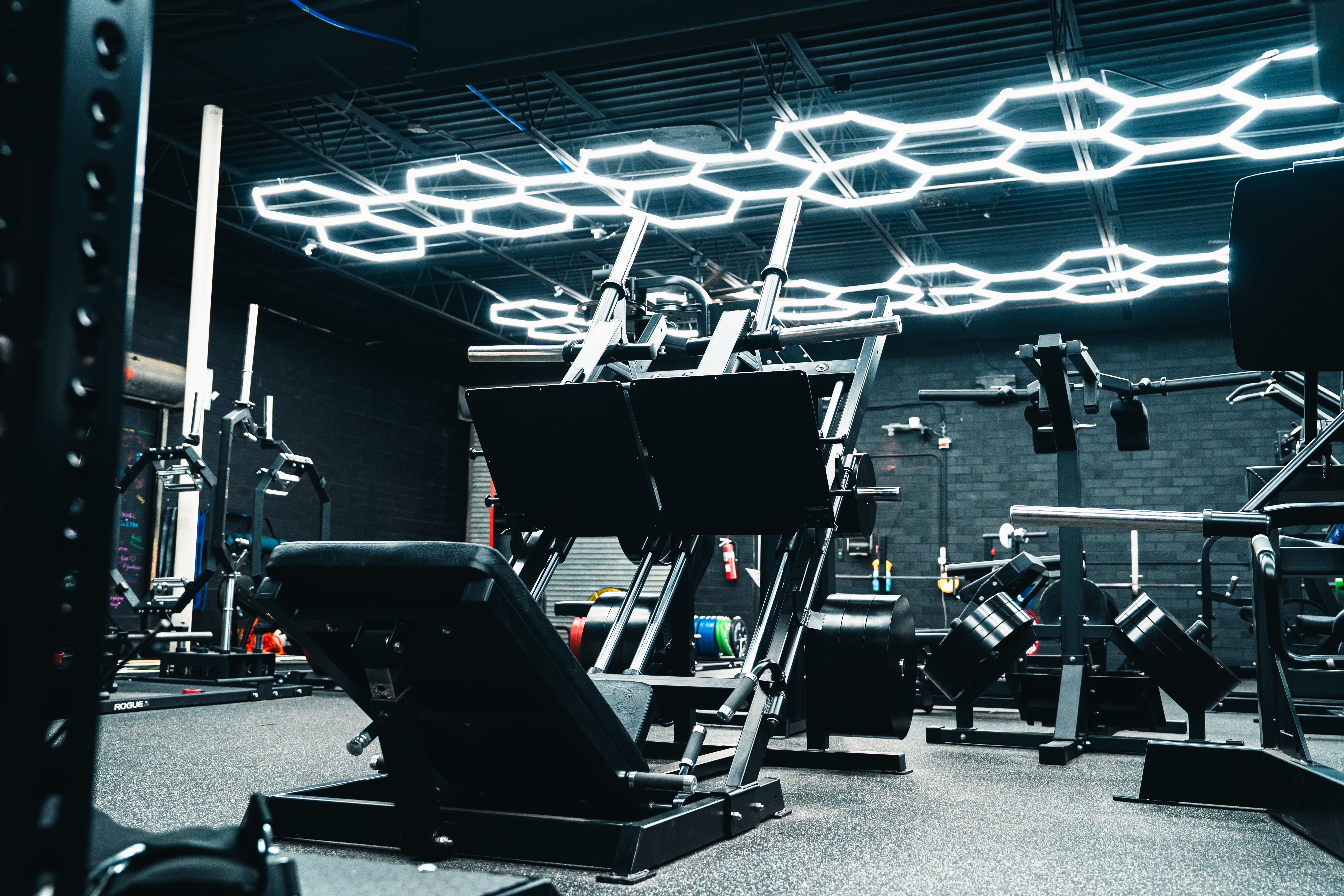 Racks and plate-loaded machines for strength training near Research Triangle Park, Morrisville NC